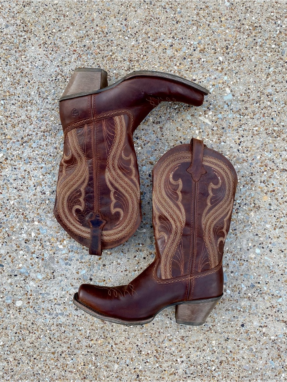 Ariat Lively Western Cowboy Boots Sassy Brown Leather Women’s 11B Style 10016357